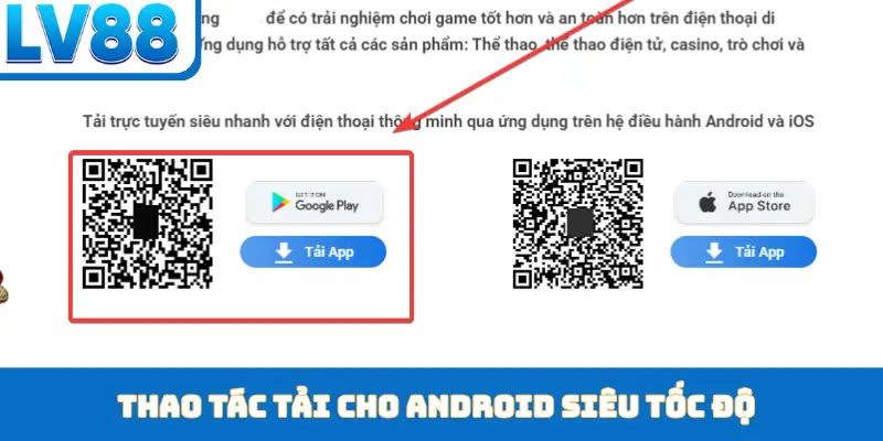 Thao tác tải cho Android siêu tốc độ